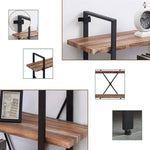 64'' H x 60'' W Iron Etagere Bookcase