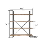 54.7'' H x 41'' W Iron Etagere Bookcase