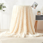 Fluffy Microfiber Faux  Fur Blanket