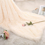 Fluffy Microfiber Faux  Fur Blanket