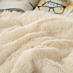 Fluffy Microfiber Faux  Fur Blanket