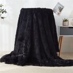 Fluffy Microfiber Faux  Fur Blanket
