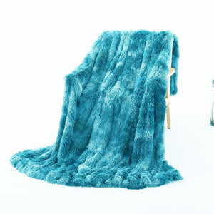 Fluffy Microfiber Faux  Fur Blanket