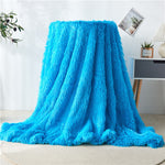 Fluffy Microfiber Faux  Fur Blanket
