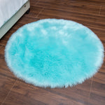 Faux Fur Sheepskin Round Area Rug