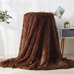 Fluffy Microfiber Faux  Fur Blanket