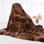 Fluffy Microfiber Faux  Fur Blanket