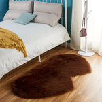 Double Heart Shaped Faux Sheepskin Fur  Area Rug