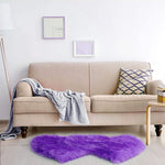 Double Heart Shaped Faux Sheepskin Fur  Area Rug