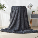 Fluffy Microfiber Faux  Fur Blanket
