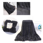 Fluffy Microfiber Faux  Fur Blanket