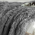 Fluffy Microfiber Faux  Fur Blanket