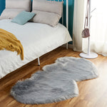 Double Heart Shaped Faux Sheepskin Fur  Area Rug