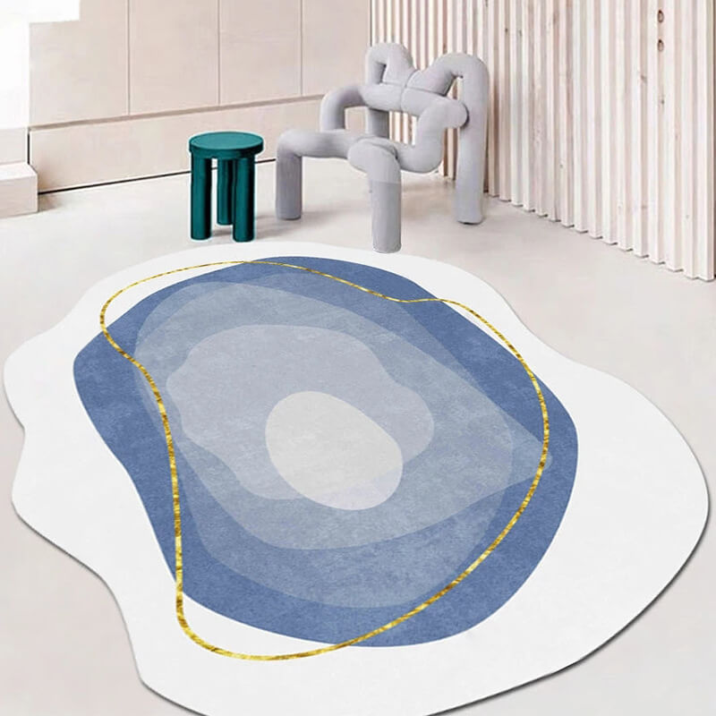 Simple Shapes Rug Simple shaped irregular rug | area rug | living room rugs – sweaterpicks