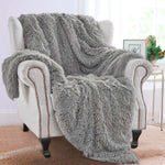 Fluffy Microfiber Faux  Fur Blanket
