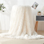 Fluffy Microfiber Faux  Fur Blanket