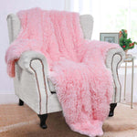 Fluffy Microfiber Faux  Fur Blanket