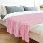 Fluffy Microfiber Faux  Fur Blanket