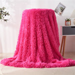 Fluffy Microfiber Faux  Fur Blanket