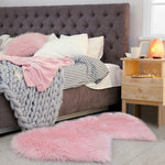 Double Heart Shaped Faux Sheepskin Fur  Area Rug