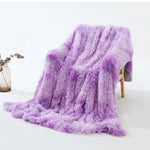 Fluffy Microfiber Faux  Fur Blanket