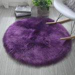 Faux Fur Sheepskin Round Area Rug