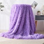 Fluffy Microfiber Faux  Fur Blanket