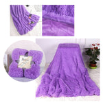 Fluffy Microfiber Faux  Fur Blanket
