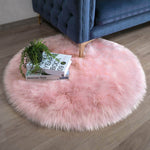 Faux Fur Sheepskin Round Area Rug