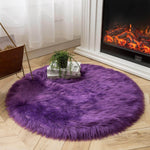 Faux Fur Sheepskin Round Area Rug