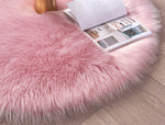 Faux Fur Sheepskin Round Area Rug