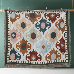 Sofa Blanket Decorative Blanket | Area Carpet with Tassel