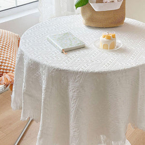Round Table Cloth, Linen Cotton Tablecloth
