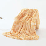 Fluffy Microfiber Faux  Fur Blanket