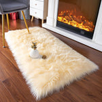 Premium Faux Fur Sheepskin Rectangle Area Rug
