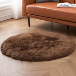 Faux Fur Round Area Rug