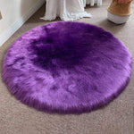 Faux Fur Round Area Rug